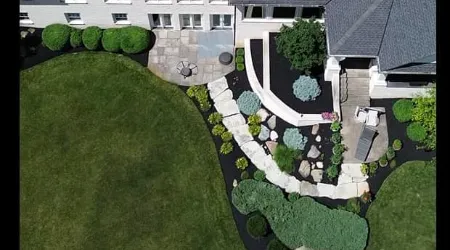 Large property mulch installation