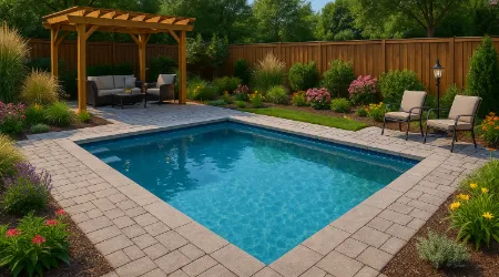 Mid-Range Pool Landscape